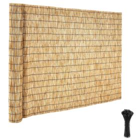 Natural Reed Fencing, 4 ft x 16.4 ft, Decorative Natural Reed Fencing Roll, Decorative Fence for Backyard Garden Divider