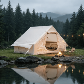 Inflatable Camping Tents with Hand Pump, Air Glamping Tents, Easy Setup Waterproof and Windproof Blow up Tent
