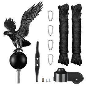 Flagpole Eagle Top, Black | 22FPR002-EAGLE-06 Upgraded Version