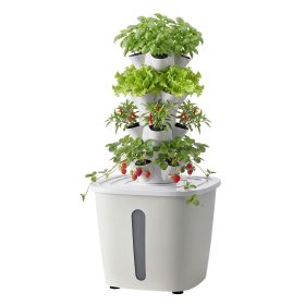 Hydroponic Tower, 20 Pods 4 Tiers Hydroponics Growing System Kit, Vertical Home Hydronic Garden with 20L Water Tank & Pump