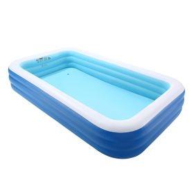Inflatable Pool, 118 x 67 x 20 inch Large Inflatable Swimming Pool, Family Large Swimming Pools with Repair Patches, Blow Up Pools for Kids, Adul