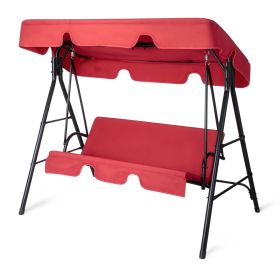 68*43*60 inch Red KD style with cushion canopy Iron Oxford cloth 250kg Iron swing set