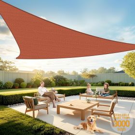 12'X12'X12' Rust Red HDPE sunshade sail