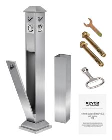 Cigarette Butt Receptacle, Square Cigarette Butt Container with 4 Disposal Openings & Top Cover