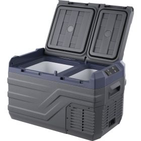 Car Refrigerator, 12 Volt Car Refrigerator Fridge, 25 L Dual Zone Portable Freezer, -4-68 F Adjustable Range