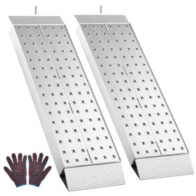Aluminum Trailer Ramps, 2PCS 39 X 12 In, Heavy-Duty ATV Ramp Set With Anti-Slip Plates, 3000LBS Combined Capacity Loading Ramps For Motorcycles, (Option: default)