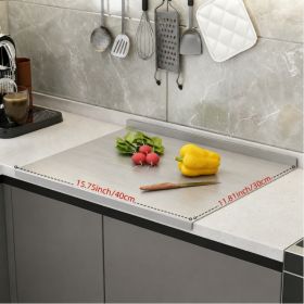 304 Stainless Steel Double-edge Chopping Board, Non-moldy And Easy To Clean. Suitable For Cutting Vegetables, Meat, Fish And Other Ingredients, A (Option: 11.81inX15.75in)