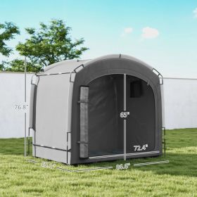 Bike Storage Shed Tent, Portable And Waterproof With 210D Oxford Fabric And Carry Bag For 3-4 Bicycles, Dark Gray (Option: Dark Gray)