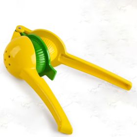 Kitchen Metal 2in1 Lemon Squeezer,Sturdy Max Extraction Hand Juicer (Option: YELLOW)