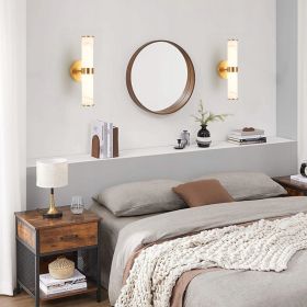 Golden and Elegant Resin Wall Sconce,Set of 2,Modern Vertical Light Fixture for Bathrooms, Hallways, and Bedrooms (Only Inoor) (Option: Gold)