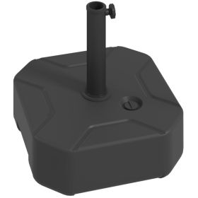 Square Patio Umbrella Base Holder, Heavy Duty Outdoor Umbrella Stand Base, Filled Up To 55lbs With Stand Or 44lbs With Water For Garden, Poolside (Option: BLACK)