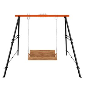 Swing Sets For Backyard, Outdoor Porch Swing Frame, Hammock Chair Stand Only, Max Load 550Lbs A-Frame Swing Stand, Swing Set For Patio, Playgroun (Option: default)