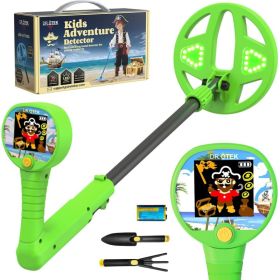 Innovative Colorful LCD Metal Detector For Kids 6.7-inch LED-Illuminated Coil, Lightweight & Adjustable, Safe Rubber Grip The Ideal Gift For Boys (Option: GREEN)