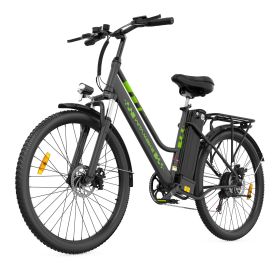 WITAMBIKE 26" Electric Bike for Adults, Removable Battery, 7-Speed Derailleur Ebike Commute MTB (Color: Black)