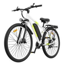 ZAZAWORK 29" Electric Bike for Adults, 48V 15Ah MTB, Shimano 21-speed Ebike (Color: White)