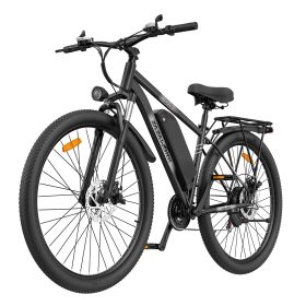 ZAZAWORK 29" Electric Bike for Adults, 48V 15Ah MTB, Shimano 21-speed Ebike (Color: Black)