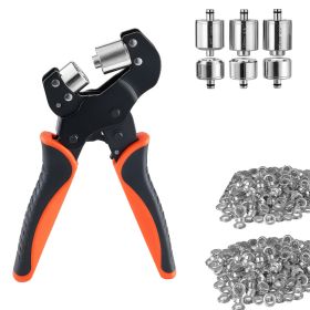 Grommet Tool Kit 1/4" 3/8" 1/2" 900 PCS Grommets Eyelet Tool Kit, With Eyelets And Washers, Manual Grommet Press Pliers, Hole Punch Tools, Blocks (Option: default)