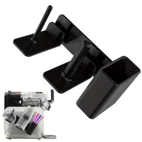 Cup Organizer For Machine - Paper Cup Holder Lid Dispenser - Side-Mounted Storage Rack, Drinkware Stand For Restaurant, Breakroom, Home, Gym (Option: BLACK)